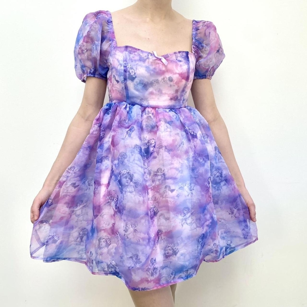 Dolls Kill Women's Pink and Purple Dress